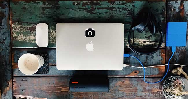 Laptop on the table